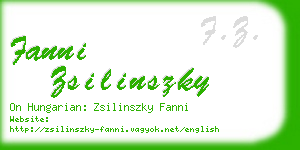 fanni zsilinszky business card